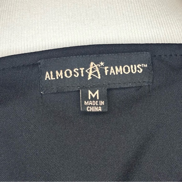 Vintage Almost Famous Ruched Mesh Black Tank Top (size Medium) - Picture 3 of 3